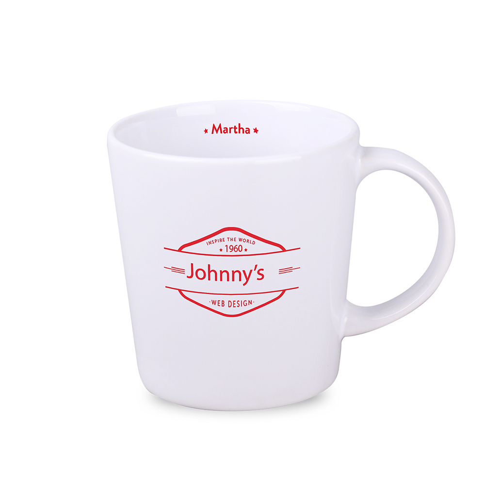 BERG _A biały kubek z nadrukiem