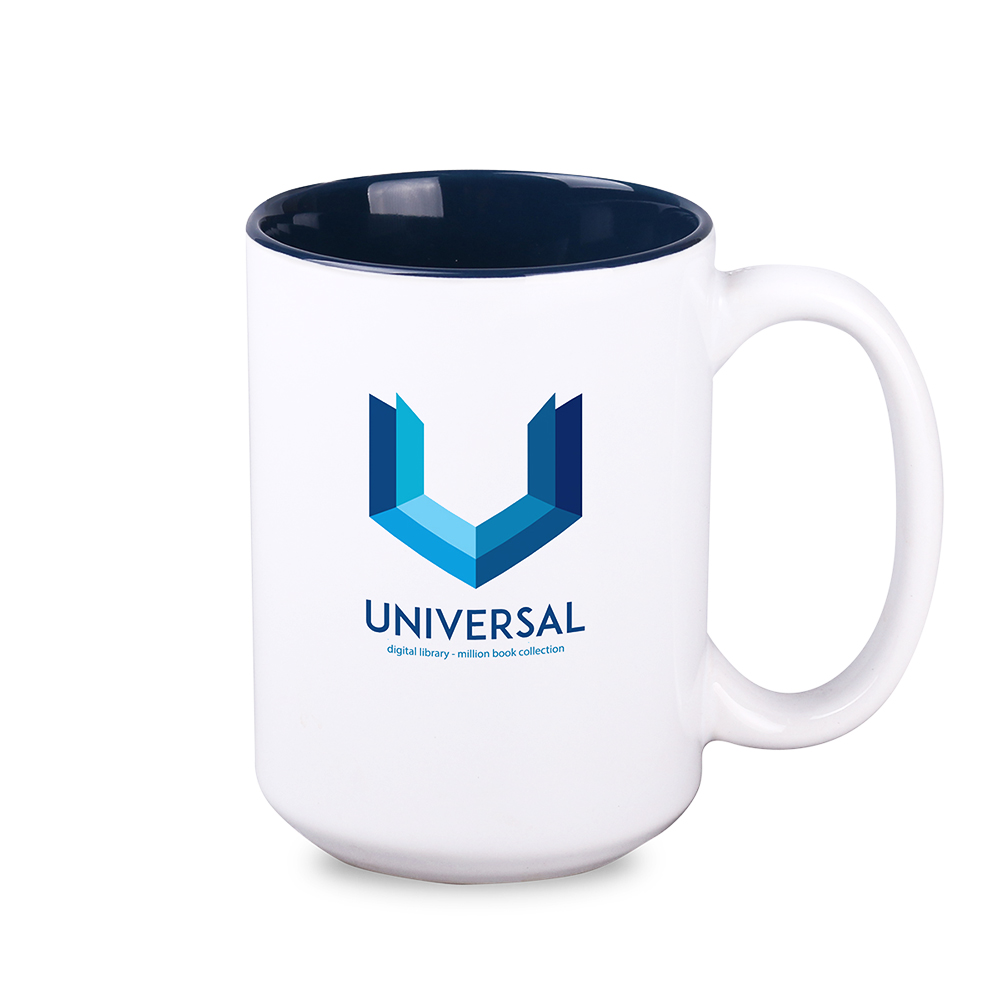 NEVADA DUO biało czarny kubek z nadrukiem logo