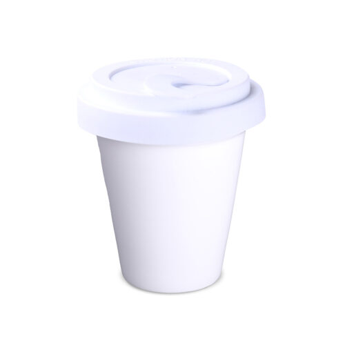 biały kubek firmowy