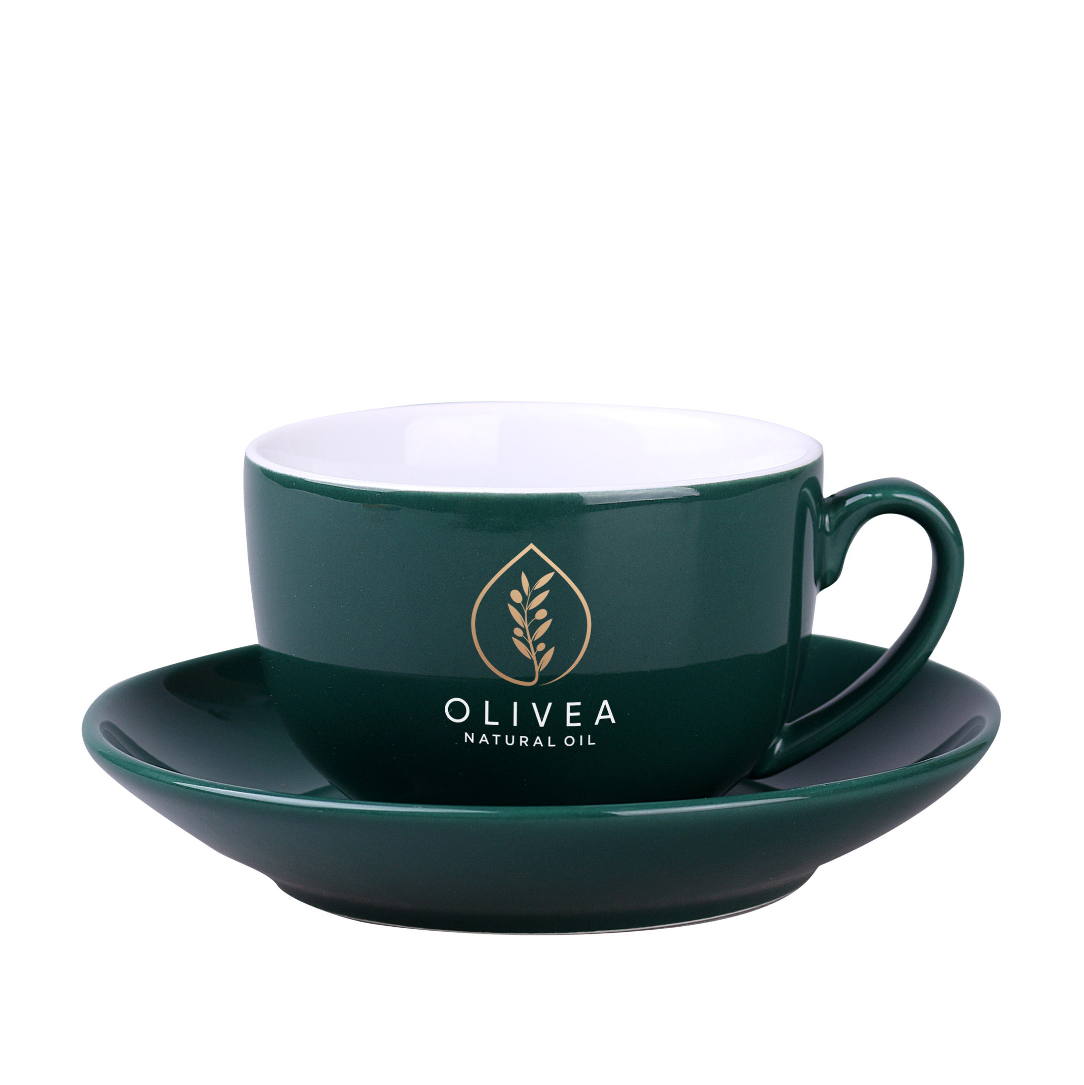 Sonata Premium zielona filiżanki z nadrukiem